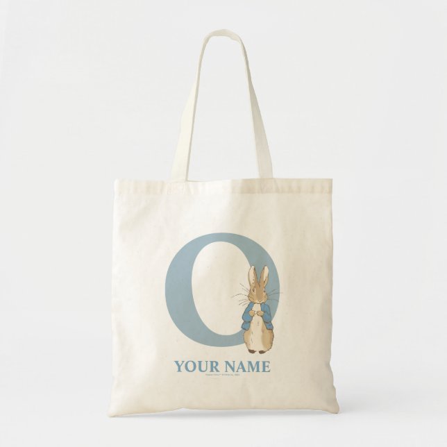 Custom Peter Rabbit - Letter O Tote Bag Tragetasche (Vorne)