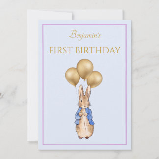 Custom Peter the Rabbit Einladung zum ersten Gebur