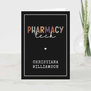 Custom Pharmacy Tech Retro Pharmacy Technique Karte