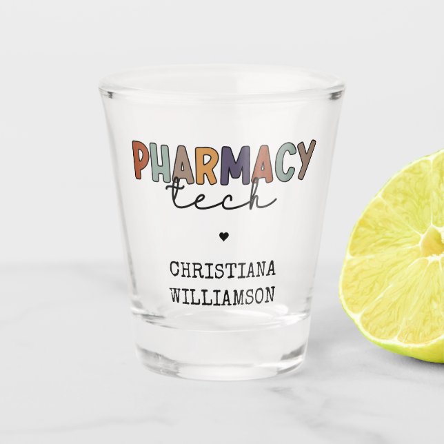 Custom Pharmacy Tech Retro Pharmacy Technique Schnapsglas (Vorderseite)