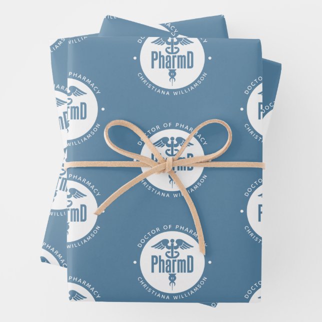 Custom PharmD Doctor of Pharmacy Abschluss Geschenkpapier Set (Beispiel)