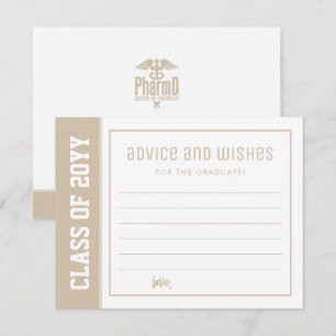 Custom PharmD Doctor of Pharmacy Advice and Wishin Mitteilungskarte