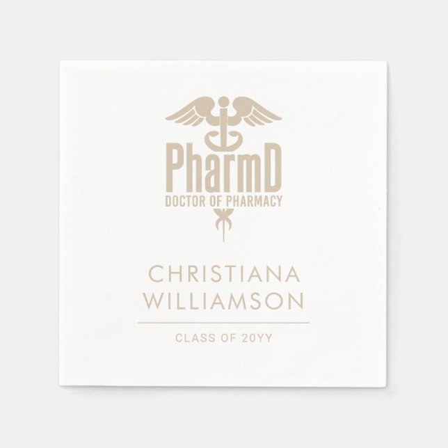 Custom PharmD Doctor of Pharmacy Graduation Party Serviette (Vorderseite)