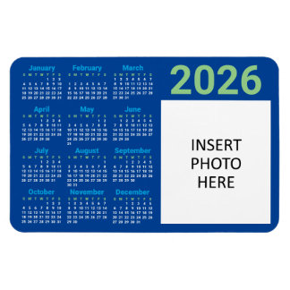 Custom Photo 2026 Calendar Magnet