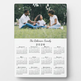Custom Photo and Name 2026 Calendar Desktop Fotoplatte