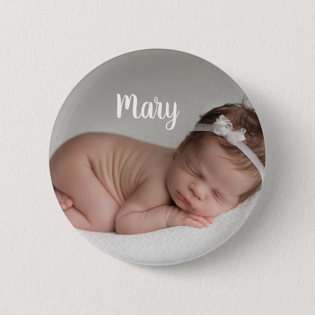 Custom photo and name button personalized (Vorderseite)