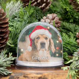 Custom Photo and Name Double Sided Pet Schneekugeln