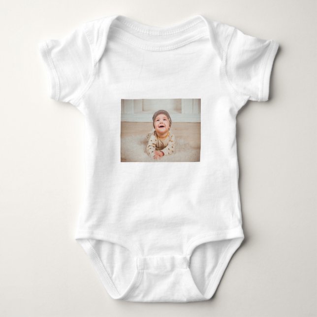 Custom photo and text baby strampler (Vorderseite)