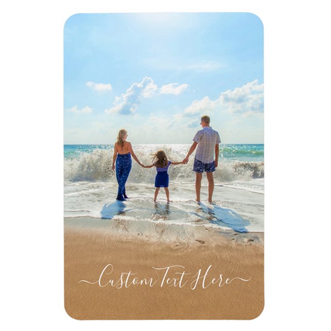 Custom Photo and Text - Your Own Design - Family Magnet (Vertikal)
