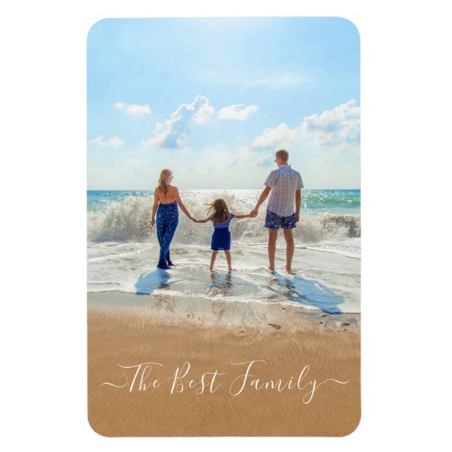 Custom Photo and Text - Your Own Design  My Family Magnet (Vertikal)