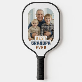 Custom Photo Best Grandpa Ever Pickleball Schläger