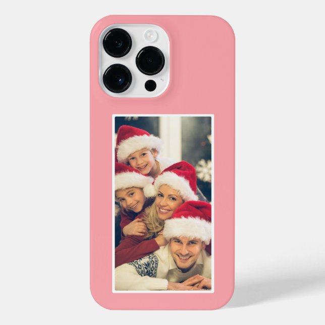 Custom Photo Blush Pink iPhone Case- Mate iPhone 14 Pro Max Hülle (Rückseite)