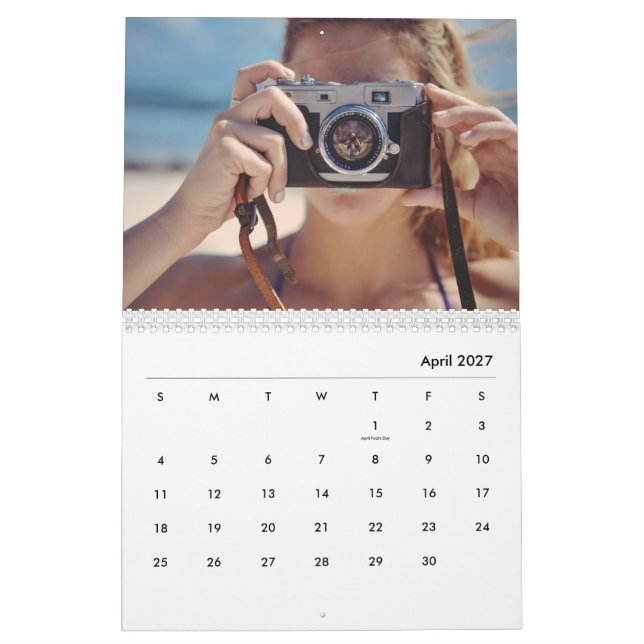 Custom Photo Calendar - New Years Gift Personalize Kalender (Apr 2027)