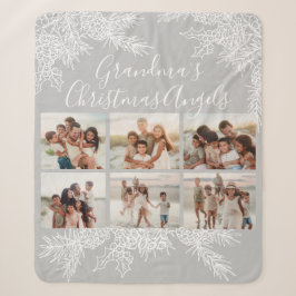 Custom Photo Collage Elegant Grandma's Christmas  Sherpadecke
