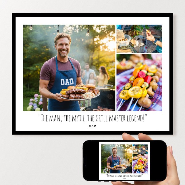 Custom Photo Collage Fun Family Quote Modern Poster (Von Creator hochgeladen)