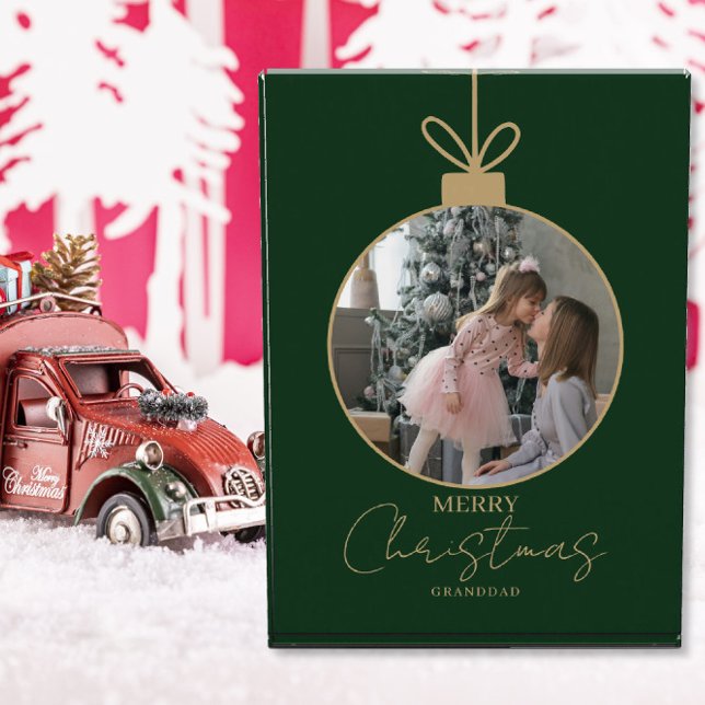 custom photo collage Merry Christmas bauble Fotoblock (Von Creator hochgeladen)