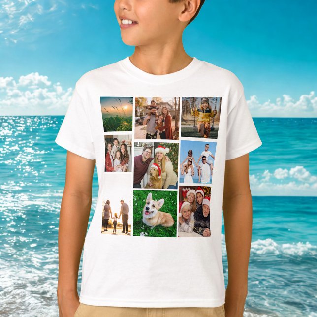 Custom Photo Collage Shirt, Custom 9 Photos   T-Shirt (Von Creator hochgeladen)