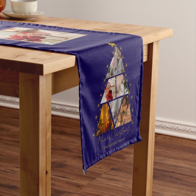 Custom Photo Collage Table Runner Kurzer Tischläufer (Beispiel)