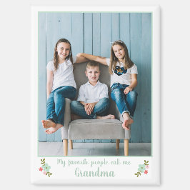 Custom Photo Favorite People Call Me Grandma Magnet