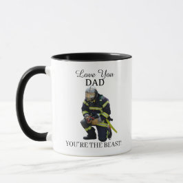 Custom Photo Firefighter Dad Mug Tasse