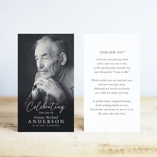 Custom Photo Funeral Sympathy Poem/Prayer Card (Von Creator hochgeladen)