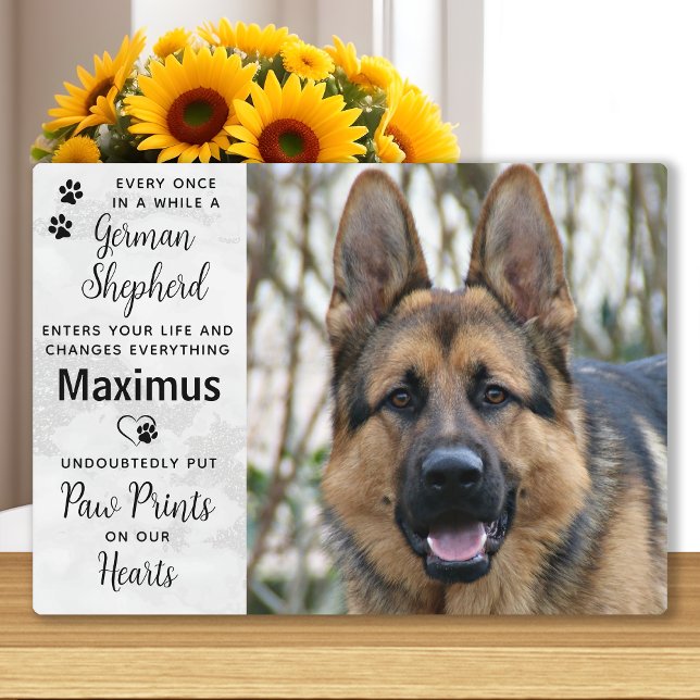 Custom Photo German Shepherd Memorial Fotoplatte (Von Creator hochgeladen)