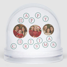 Custom Photo Happy Christmas Schneekugeln