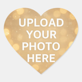 Custom Photo Herz-Aufkleber