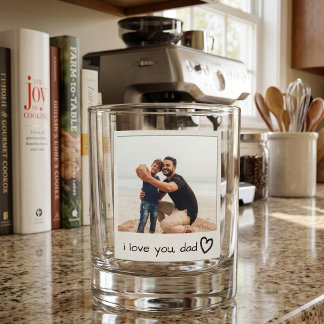 Custom Photo "I Love You Dad" Whiskyglas