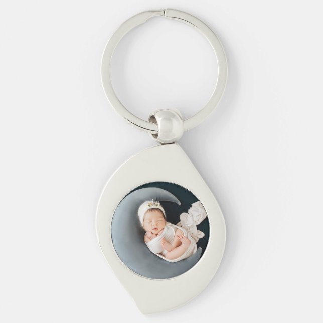 Custom photo keepsake precious baby schlüsselanhänger (Vorderseite)