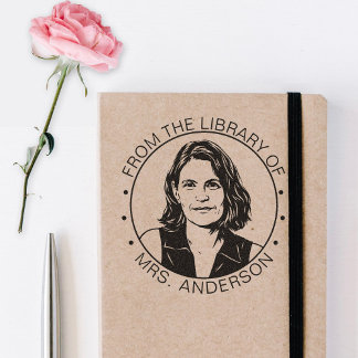 Custom Photo Library Teacher Self Inking Stamp Permastempel