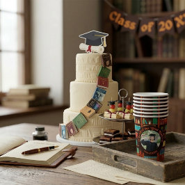 Custom Photo Library-Themed  Pappbecher