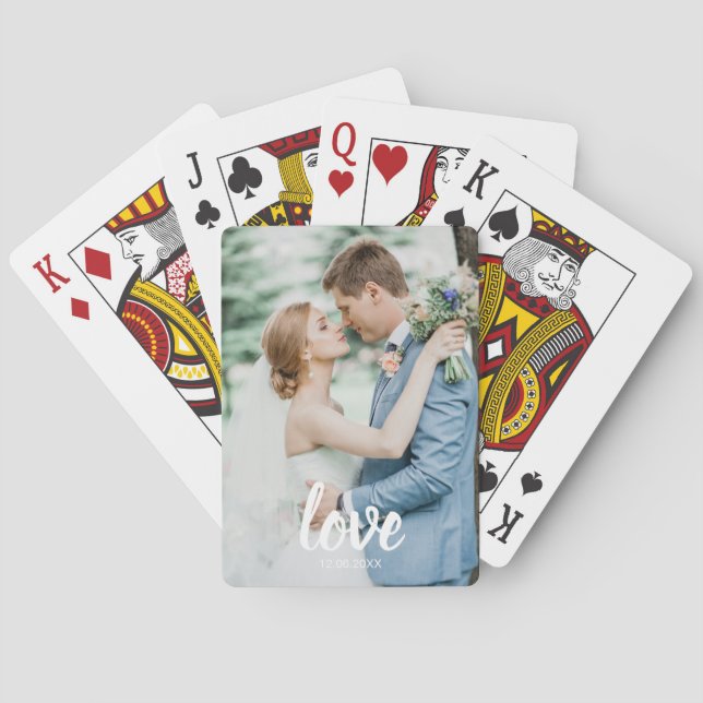 Custom Photo Love Script Playing Cards – Personali Spielkarten (Rückseite)