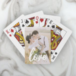 Custom Photo Love Script Playing Cards Spielkarten<br><div class="desc">Easily add your custom photo to these cool playing cards.</div>