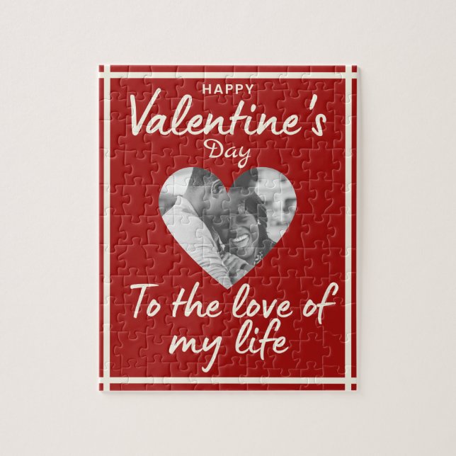 Custom Photo Love Valentine's Jigsaw Puzzle (Vertical)