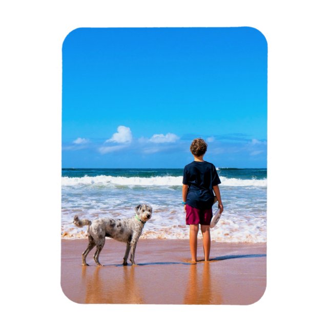 Custom Photo Make Your Own Design - I Love My Pet  Magnet (Vertikal)