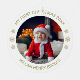 Custom Photo Metal Circle Christmas Ornament Aus Metall