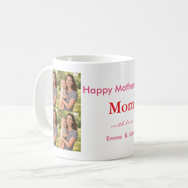 Custom photo Mothers Day Mug (Devant gauche)