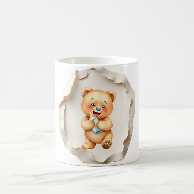 Custom Photo Mug with Modern Abstract Background (Centre)