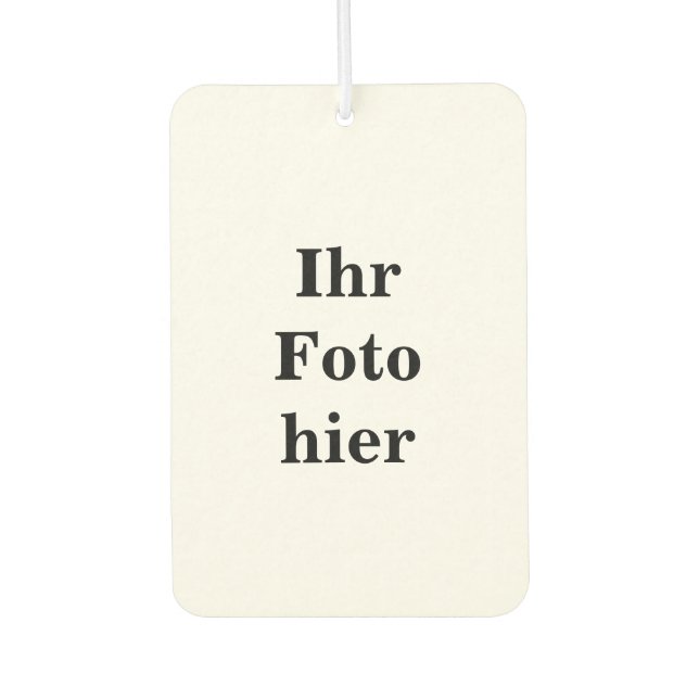 Custom photo name personalized Autolufterfrischer (Vorderseite)