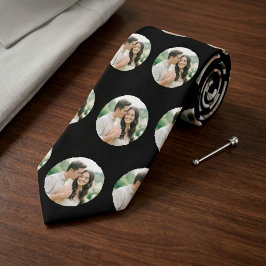 Custom Photo Pattern Wedding Tie, Personalised Krawatte