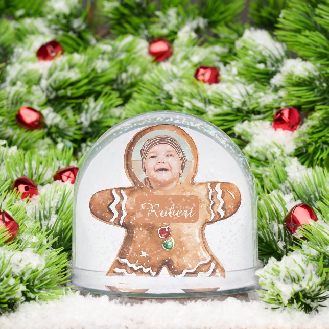 Custom photo personalized gingerbread man  (Noël)