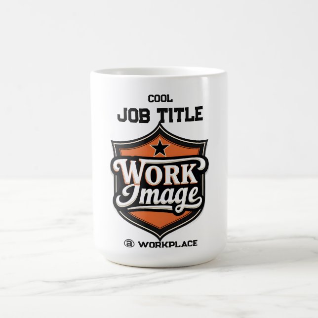 Custom Photo Personalized Job Title & Workplace  Kaffeetasse (Mittel)