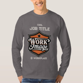 Custom Photo Personalized Job Title & Workplace  T-Shirt