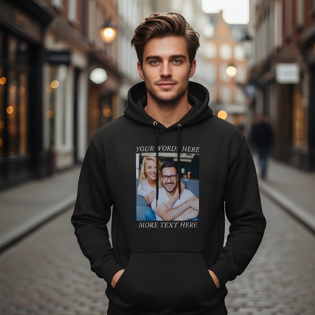 Custom Photo & Personalized Text Graphic Hoodie (Von Creator hochgeladen)