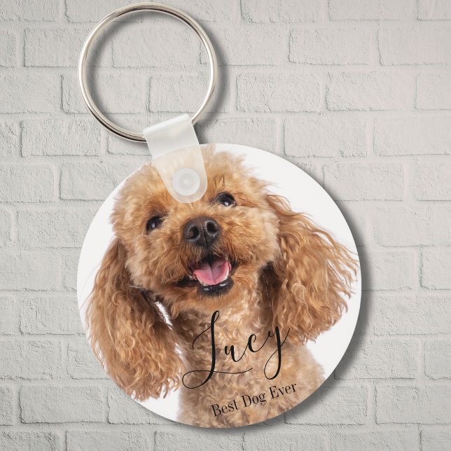 Custom Photo Poodle Personalized Dog Lover Schlüsselanhänger (Von Creator hochgeladen)