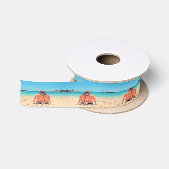 Custom Photo Satin Ribbon Personalized Gift Satinband (Spule)