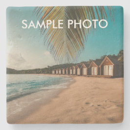 Custom Photo Stone Coaster – Beach Steinuntersetzer