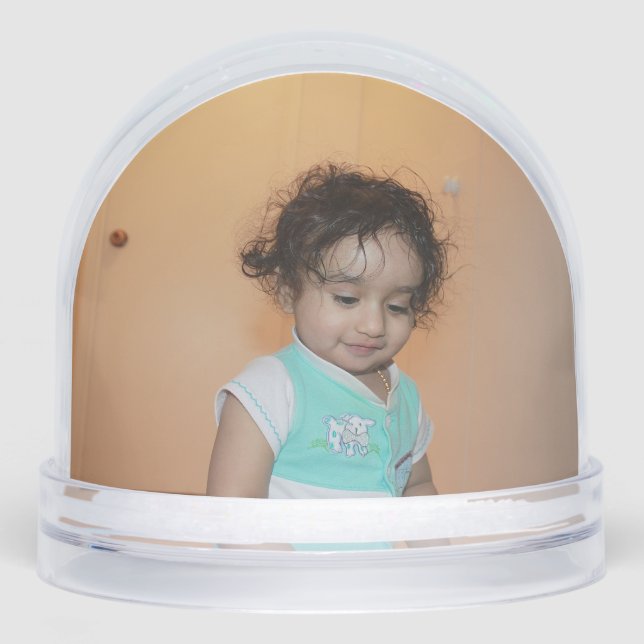 Custom Photo Template Family Baby Kids Gift 2025 Schneekugeln (Vorderseite)