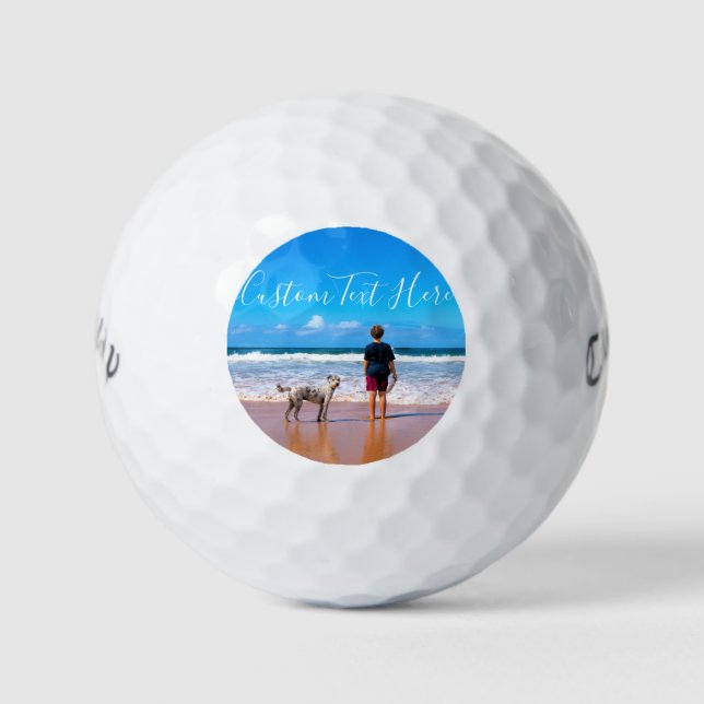 Custom Photo Text Golf Balls Your Pets Photos Golfball (Vorderseite)